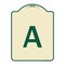 Signmission Designer Series Sign W/ Letter A, Tan & Green Heavy-Gauge Aluminum Sign, 24" x 18", TG-1824-22964 A-DES-TG-1824-22964 - alternate 1